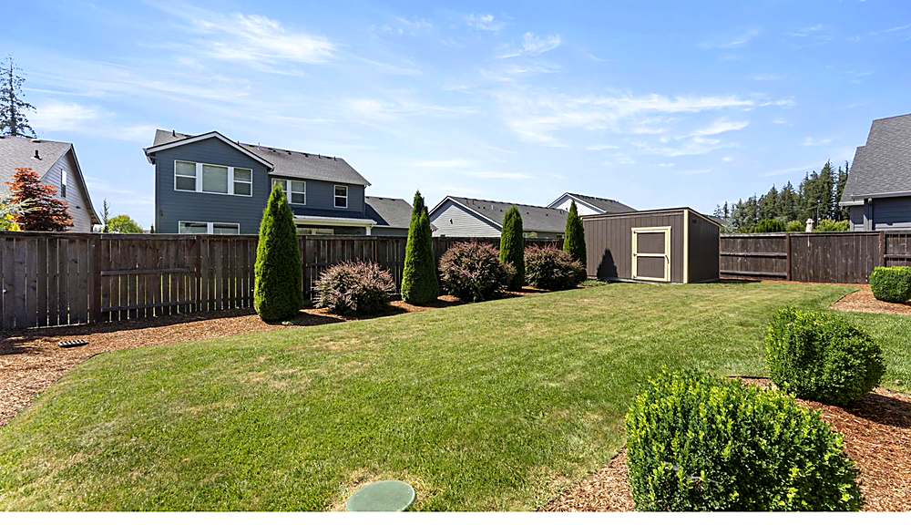 Rear exterior and covered patio